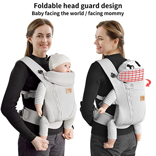 vrbabies Baby Carrier from Newborn, Ice Silk Baby Sling with Adjustable Belt & 3D Breathable Mesh - Image 2