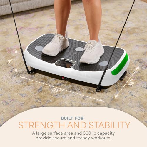 Image of Lifepro Rumblex 4D Curved Vibration Plate Exercise Machine - Triple Motor, 7 Modes & 60 Speeds Vibrating Platform Machine - Full Body Vibration Plate for Lymphatic Drainage & at Home Workout