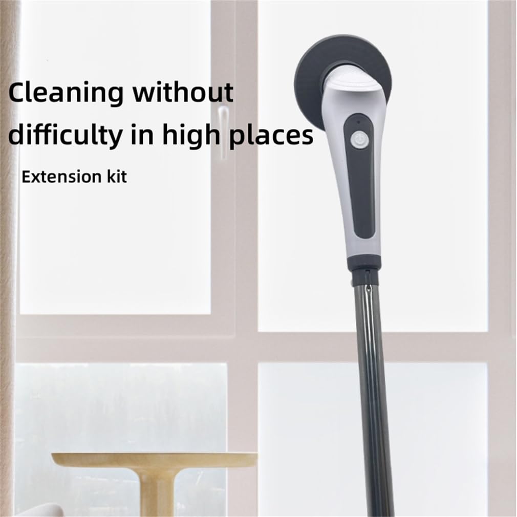 Depurador giratorio eléctrico, limpiador de baño, 6 cabezales de limpieza reemplazables, 2 velocidades ajustables, IPX8, impermeable, para baño, ducha, bañera, vidrio y coche