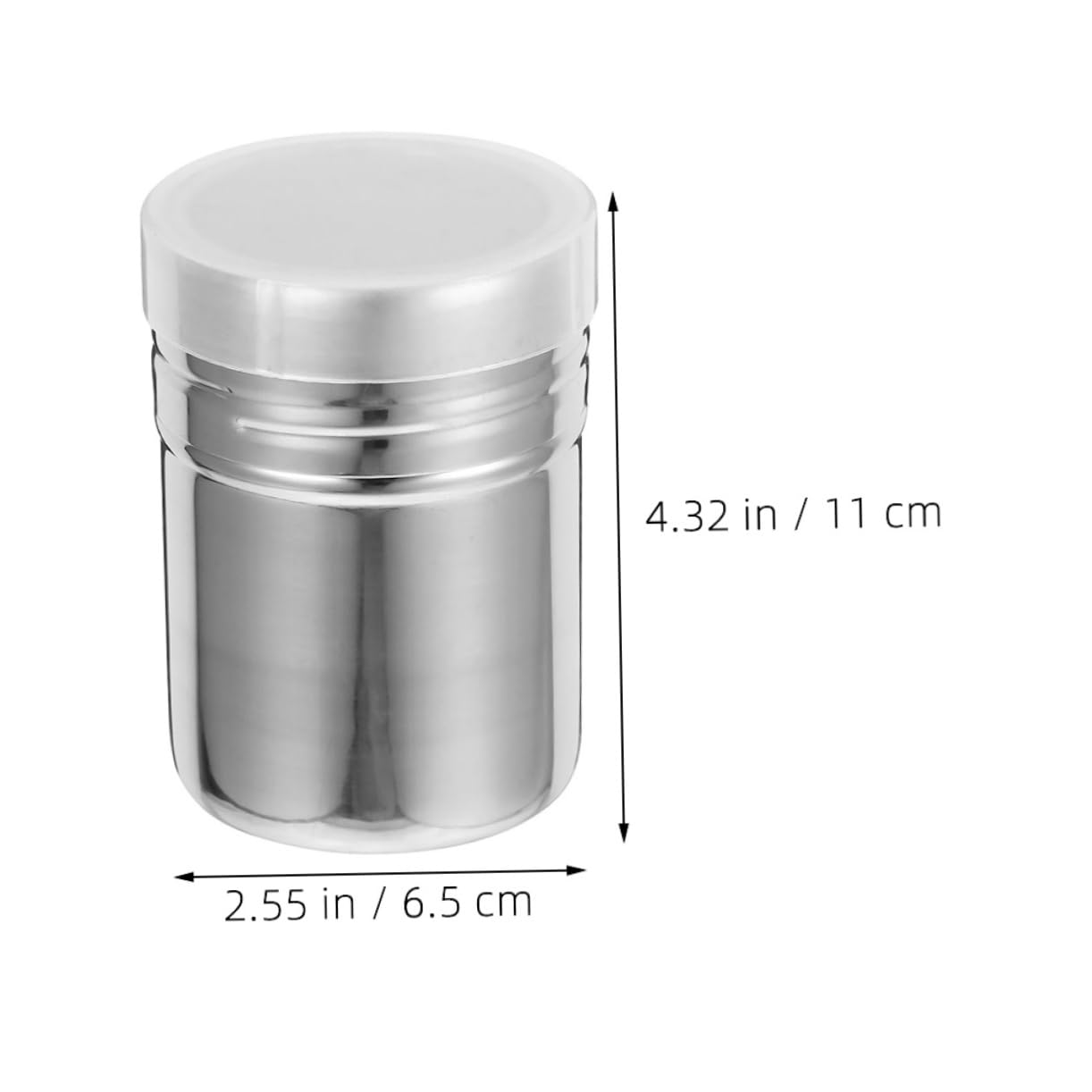 MAGICLULU Stainless Steel Powder Sugar Shaker with Lid Fine Mesh Chocolate and Cocoa Duster for Coffee Cappuccino and Latte Mechanism for Even Distribution and Freshness