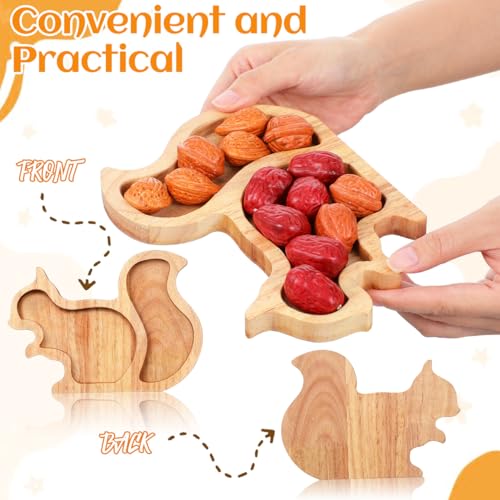 Bandeja de servir en forma de ardilla de bambú miniatura 7