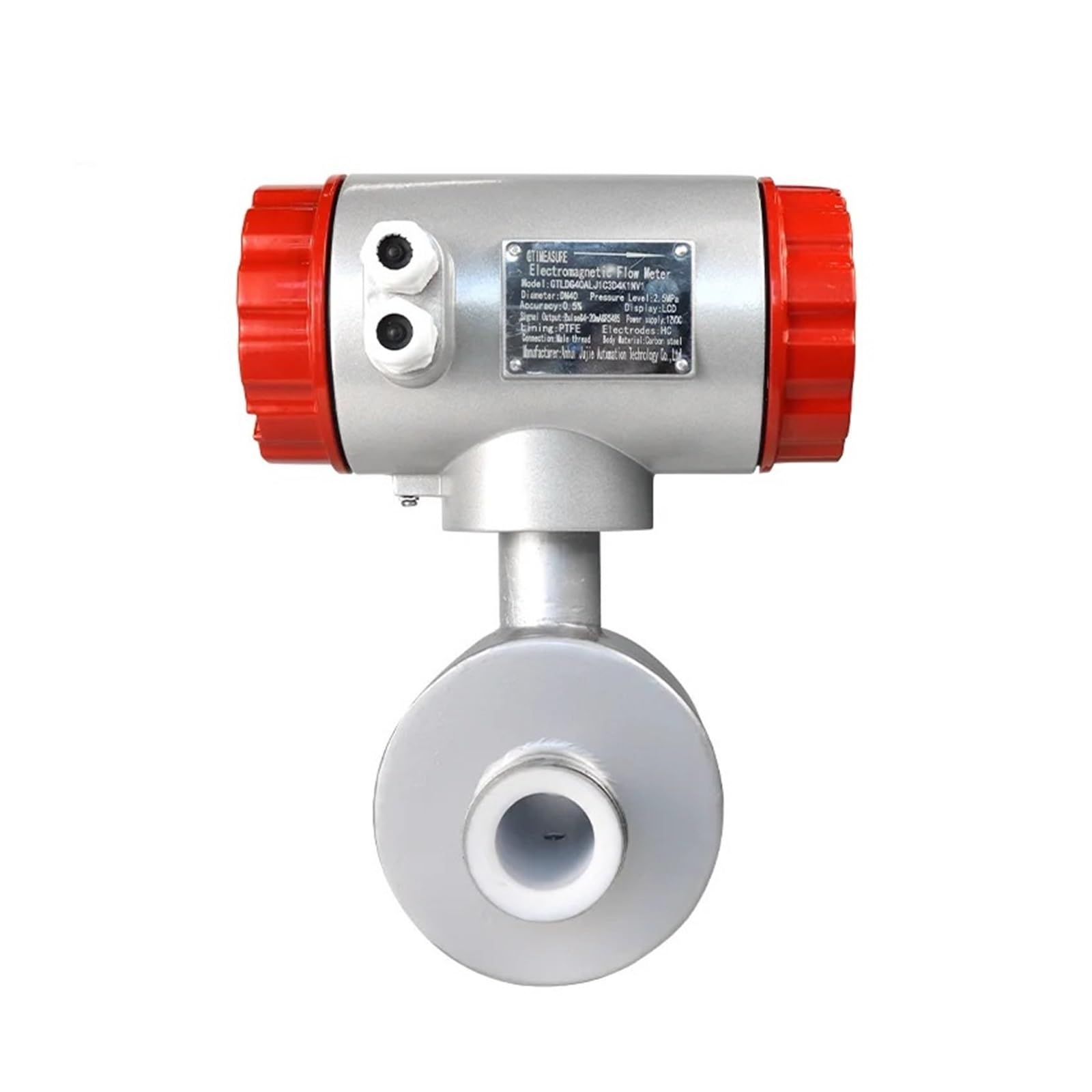 Misuratore di portata d'acqua, Misuratore di portata elettromagnetico Display digitale ad alta precisione 4~20 mA RS485 Misuratori di portata magnetici for acque reflue industriali(DN20)