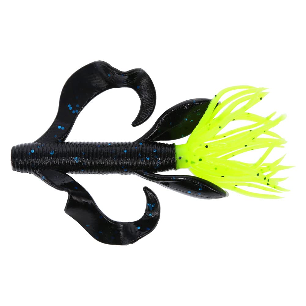 Yamamoto 4" Kreature Realistic Soft Plastic Fishing Lure Baits with Wings and Free-Flowing Skirt - 7 Pack