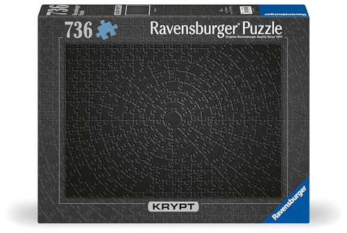 Ravensburger - Puzzle Adulti Krypt Black | Puzzle 736 Pezzi | Regalo Adulti e Bambino da 14 Anni E Più | Puzzles Ravensburger