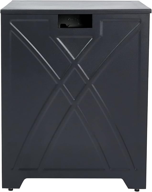 BAIDE HOME Propane Tank Cover Table, Square Propane Tank Holder Hideaway for 20 lb Propane Tanks, Gas Tank Storage Side Table - Carbon Gray