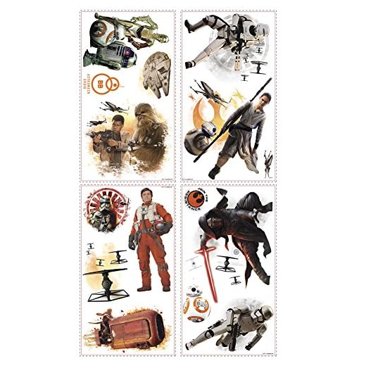 RoomMates Pegatinas de Pared Star Wars elenco Episodio VII