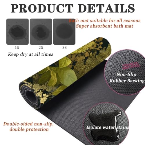 Tapis de bain diatomite 80x120cm grand format lavable pour douche et WC - 4