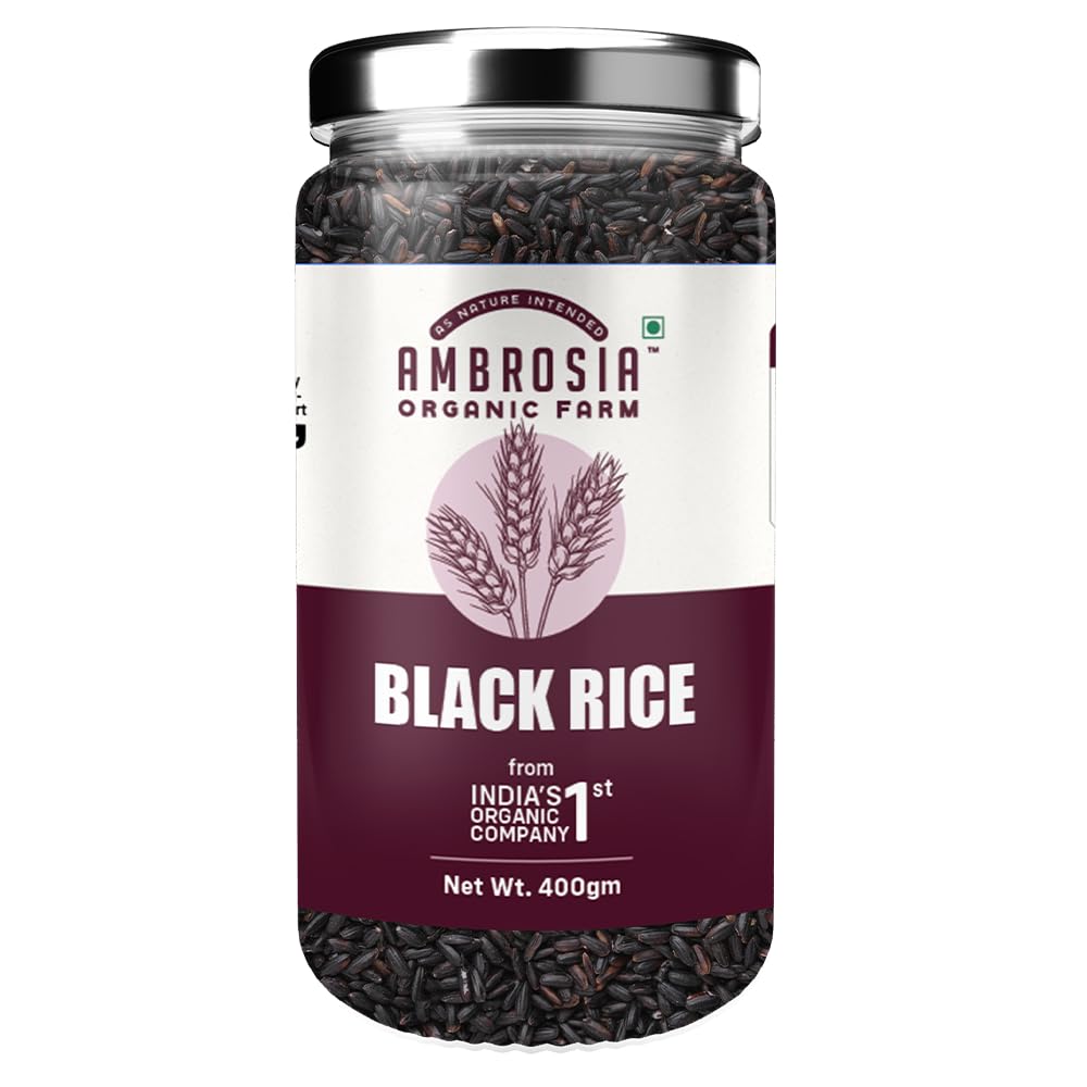 Ambrosia Organic Farm Traditional Naga Black Rice Karupu Kavuni Forbidden organically processed rice| weight loss | High Antioxidants 1KG (2x400gms) (B0989QBRK5) Amazon Price History, Amazon Price Tracker