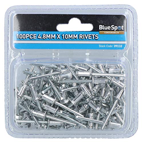 100 Metric Aluminium Blind Pop Pot Rivets Set Fastener Fastening 4.8mm x 10mm