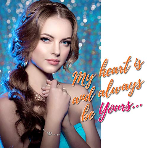 Heart Bracelet Sterling Silver for Women, Cubic Zirconia Love Charm Eternity Bracelet Jewelry Anniversary Birthday Valentine for Her3