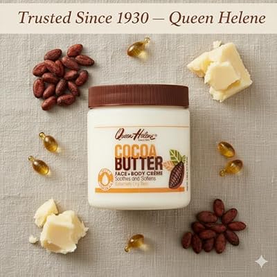 Queen Helene Cocoa Butter Creme Deep Hydrating Cocoa Butter Formula for Smooth Radiant Skin | 15 oz Jar