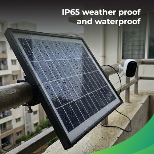 Image of Artifax 7W Solar Panel | 5V Type-C Portable Solar Charger for CCTV Camera & Power Bank | Mini Waterproof Solar Panel for Outdoor Use