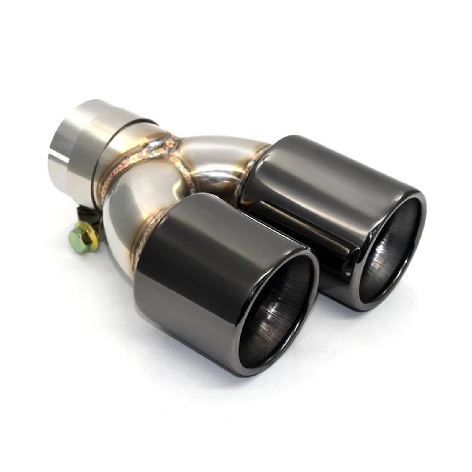 1 Szt Podwójna Końcówka Wydechu Ze Stali Nierdzewnej Rura Wydechowa Rura Wydechowa Wydech Samochodowy 60mm Dysza Wlotowa Dla BMW E90(Black 1 pcs)