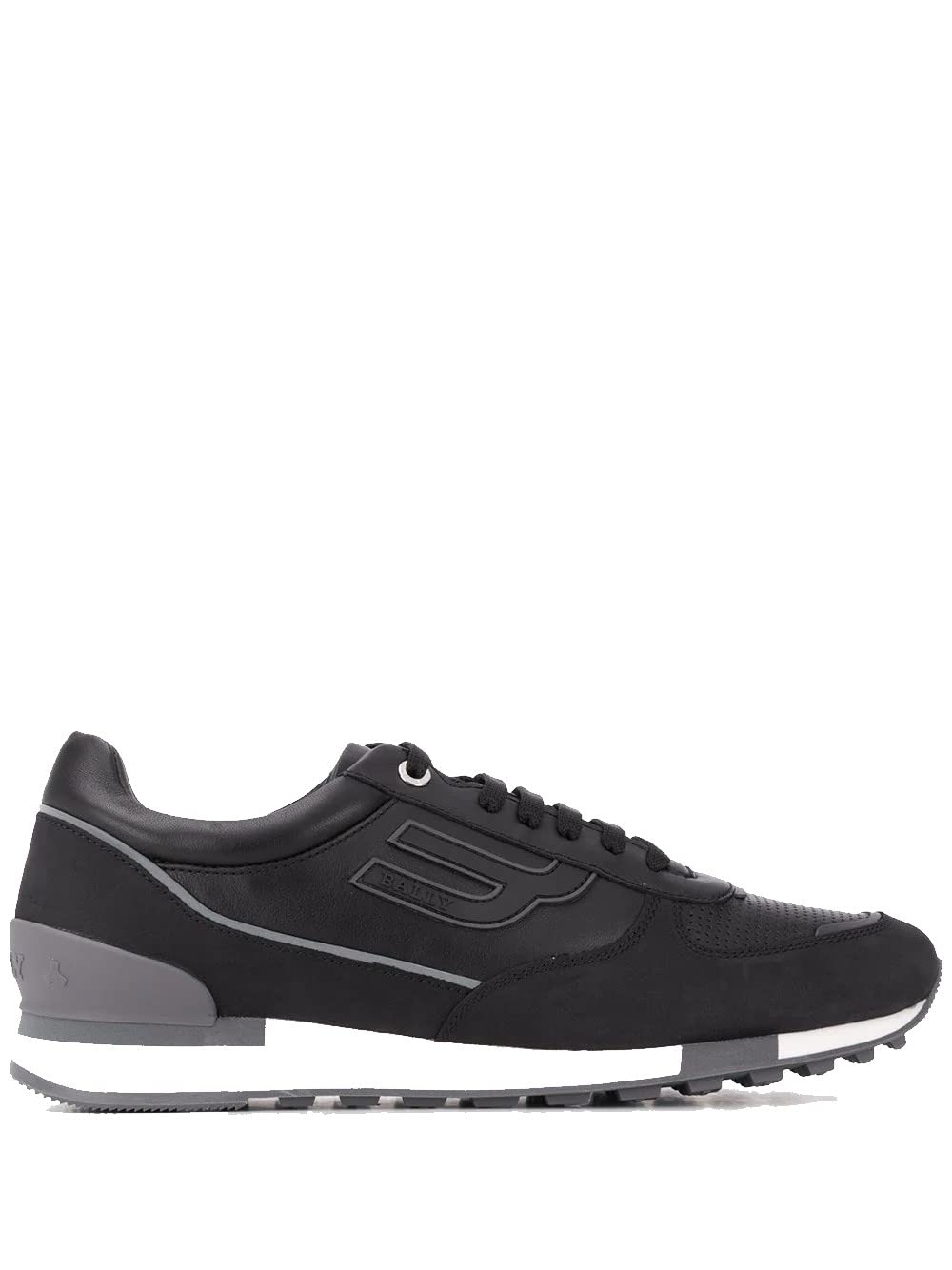 BALLY Glendon Men's 6231007 Black Leather Sneakers US 8