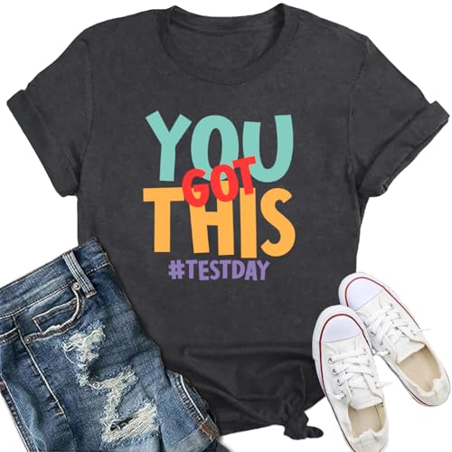IFQ Test Day Teacher Shirt for Women You Got This Testday T-Shirt Funny Testing Teachers Tee Grey