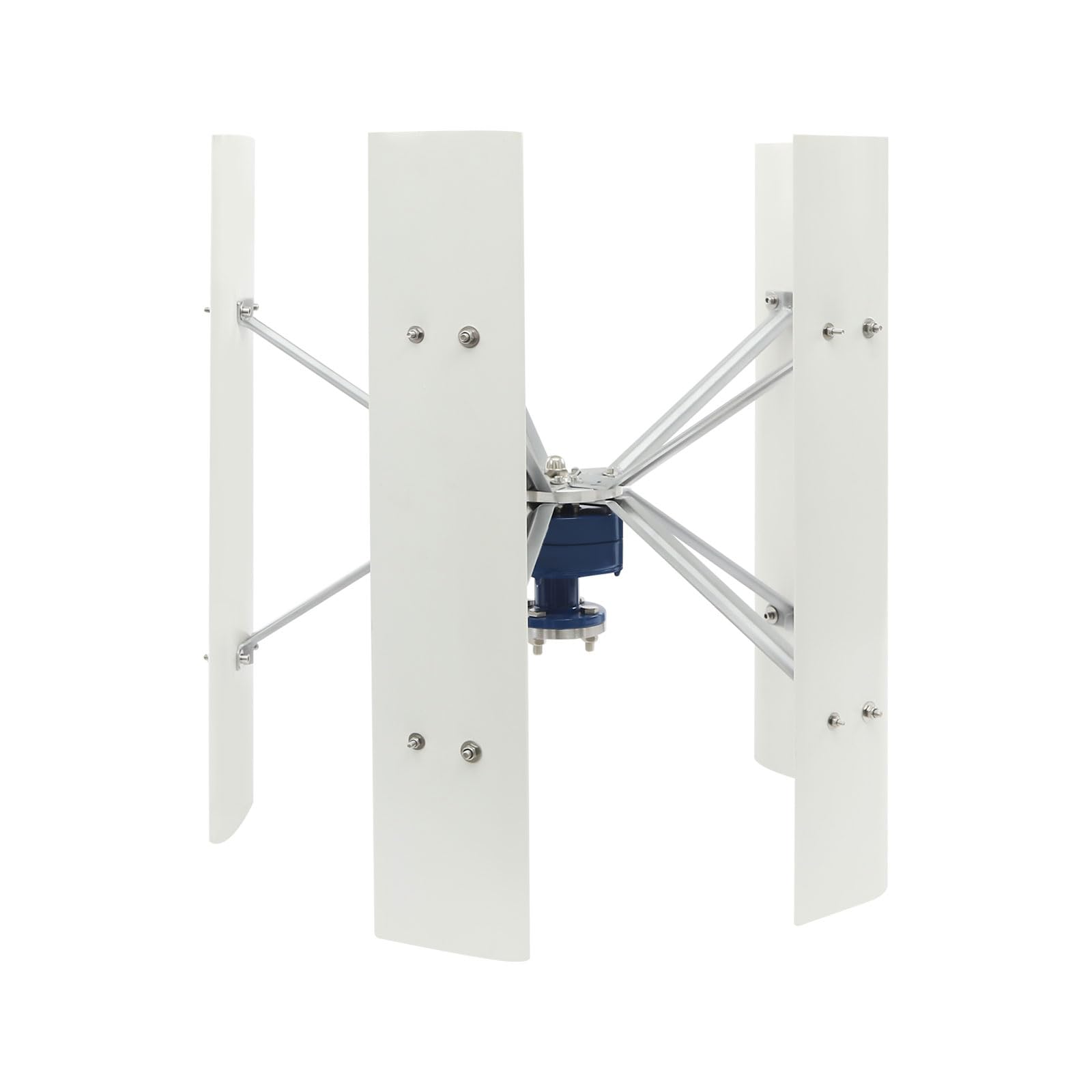 OUKANING Vertikaler Windgenerator 12V 24V 500W, Windturbine Windkraftanlage Mit Steuergerät und Automatische Luv Anpassungsfunktion, Ip67, 30Db, 5 Flügeln (Weiß, 24v)