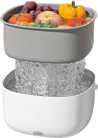 Ultrasonic Cleaning Machine Automatic Vegetable Fruit Cleaning Machine for Fruits, Vegetables, Rice, Meat, Portable Automatic Cleaning Cleaner, Mini Wireless Cleaning Machine, Automatic Household