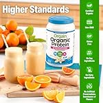 Orgain Organic Vegan Protein + 50 Superfoods Powder, Vanilla Bean - 21g Plant Based Protein, 8g Prebiotic Fiber, No Lactose Ingredients, Gluten Free, No Added Sugar, Non-GMO, 2.02 lb - Image 3