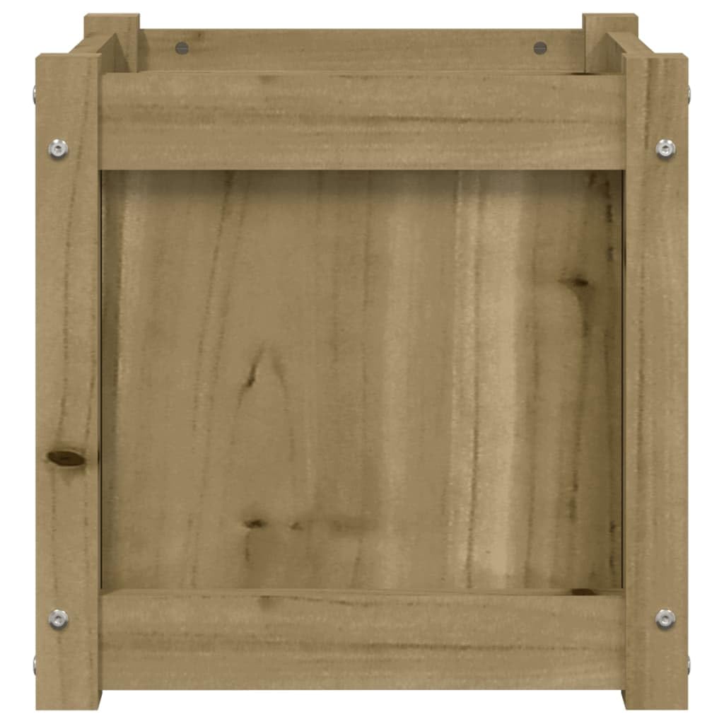 Vaso per piante fai da te in legno di pino massiccio, stile rustico, decorazione da giardino, 2 pezzi, in pino massiccio, per giardino e terrazza