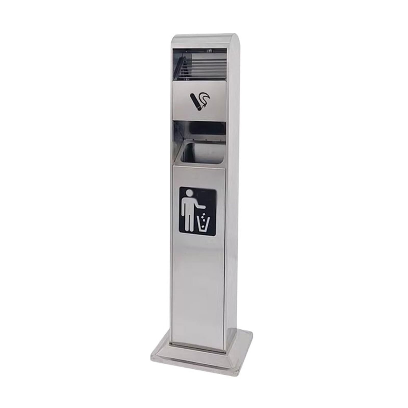 Stand ashtray Outdoor Commercial Trash Can Smoking Area Stainless Steel Rainproof Ash Pillar Pillar