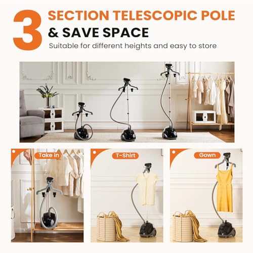 Sweetcrispy HJ2JL-GTJ-GS70-BK Standing Garment Steamer thumb #4
