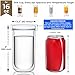 Aquach Double Wall Glass Cup 16oz 2pcs, Clear Insulated Coffee Drinking Glasses, Single Mouth/Double Body