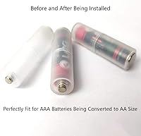 Vista 6 de Paquete de 40 adaptadores de batería AAA a AA, adaptador AAA a AA para convertidor de batería