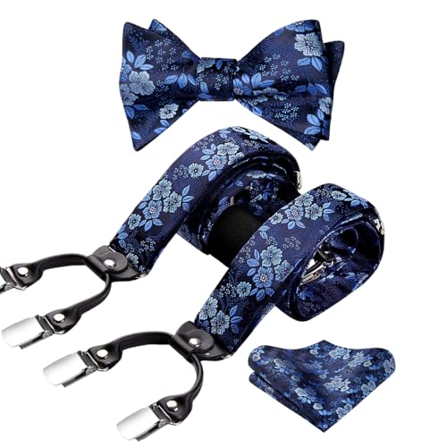 HISDERN Bretelles pour Hommes avec de tres fortes 6 Clips Heavy D...