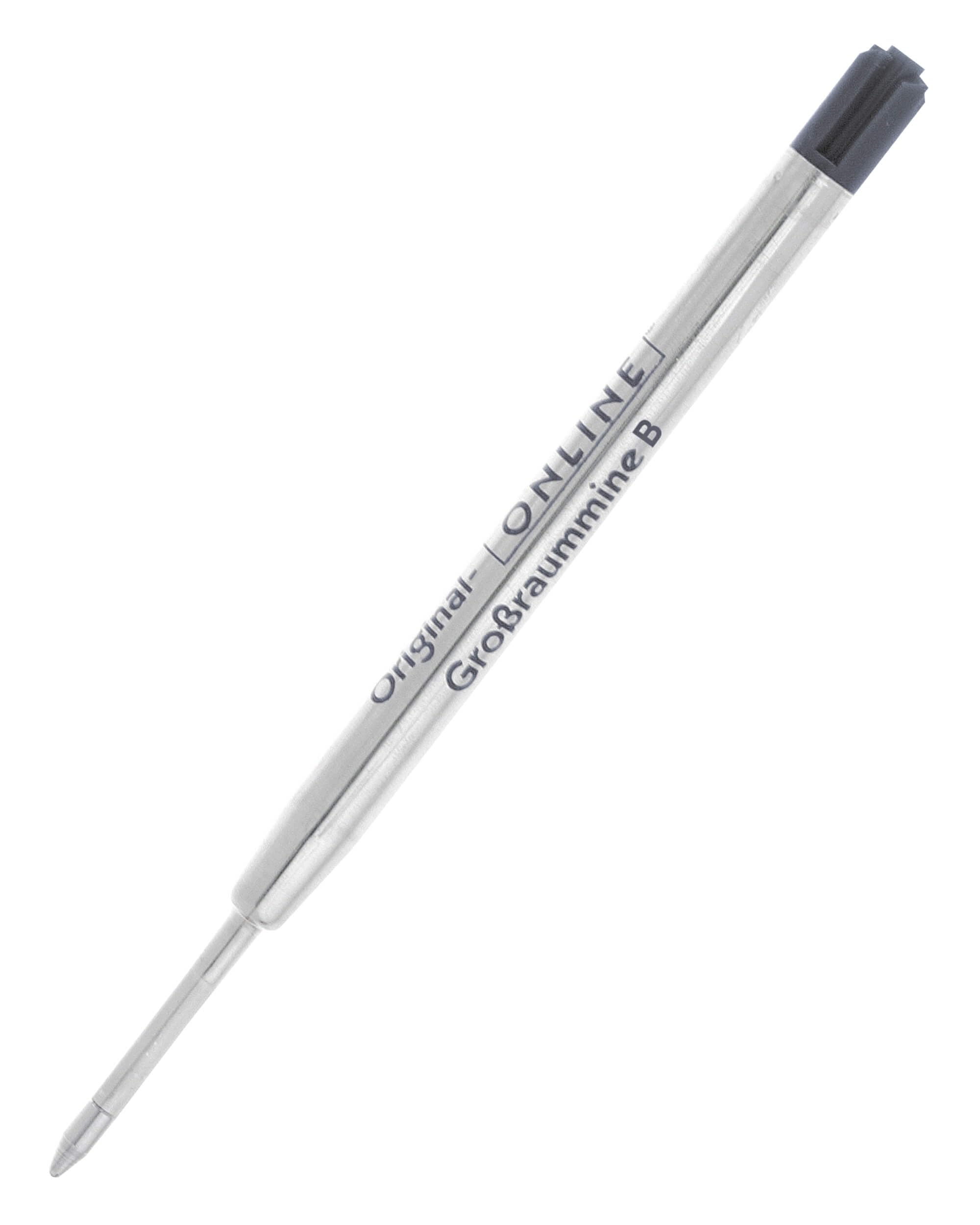 Recharges Stylo à Bille Online - Largeur M, Encre Bleue Permanente, 2 Pièces - Compatible Standard - 3
