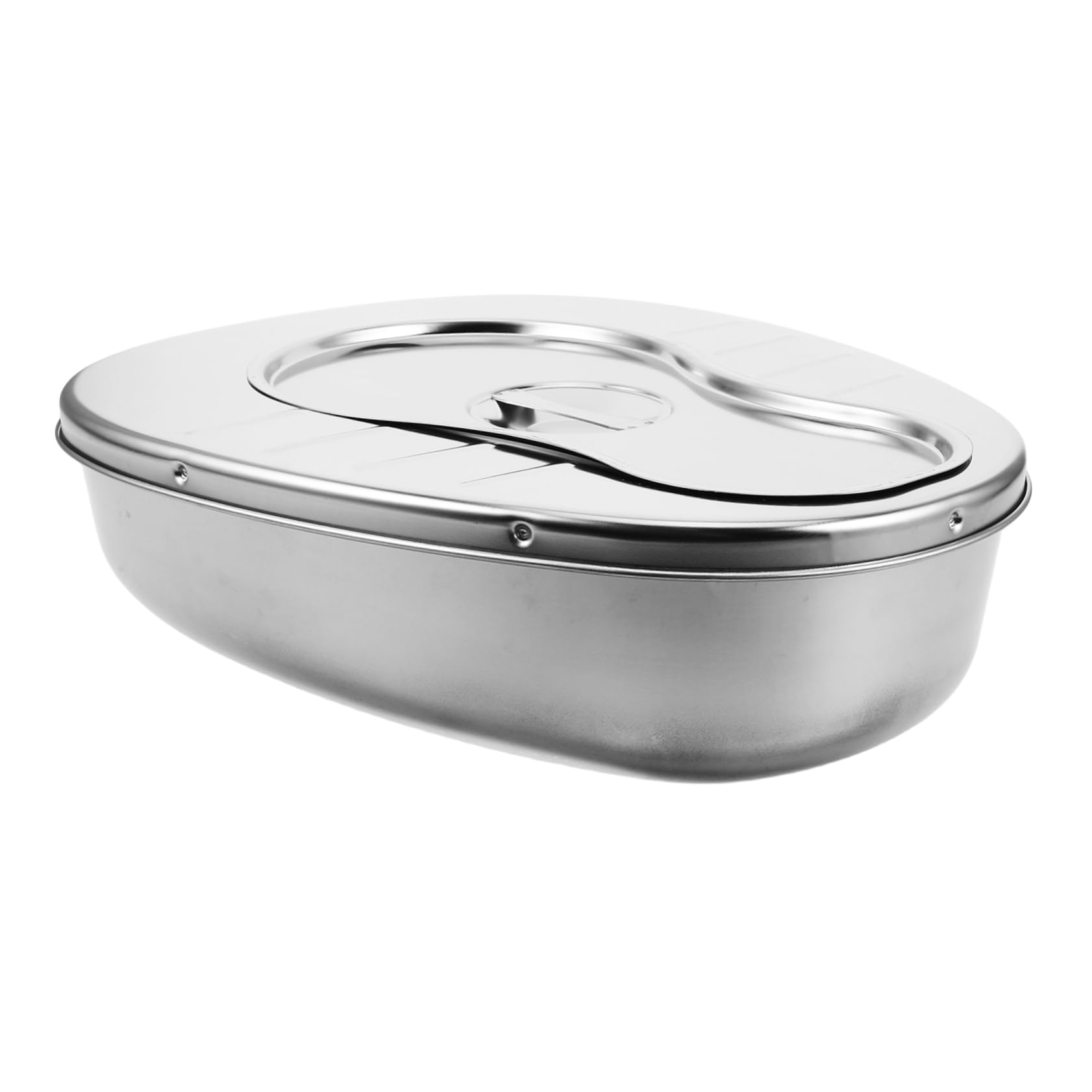 VALICLUD Padella per Anziani in Acciaio Inossidabile, Grande Capacità, con Coperchio, Antiodore, Portatile, per Case e Case di Riposo