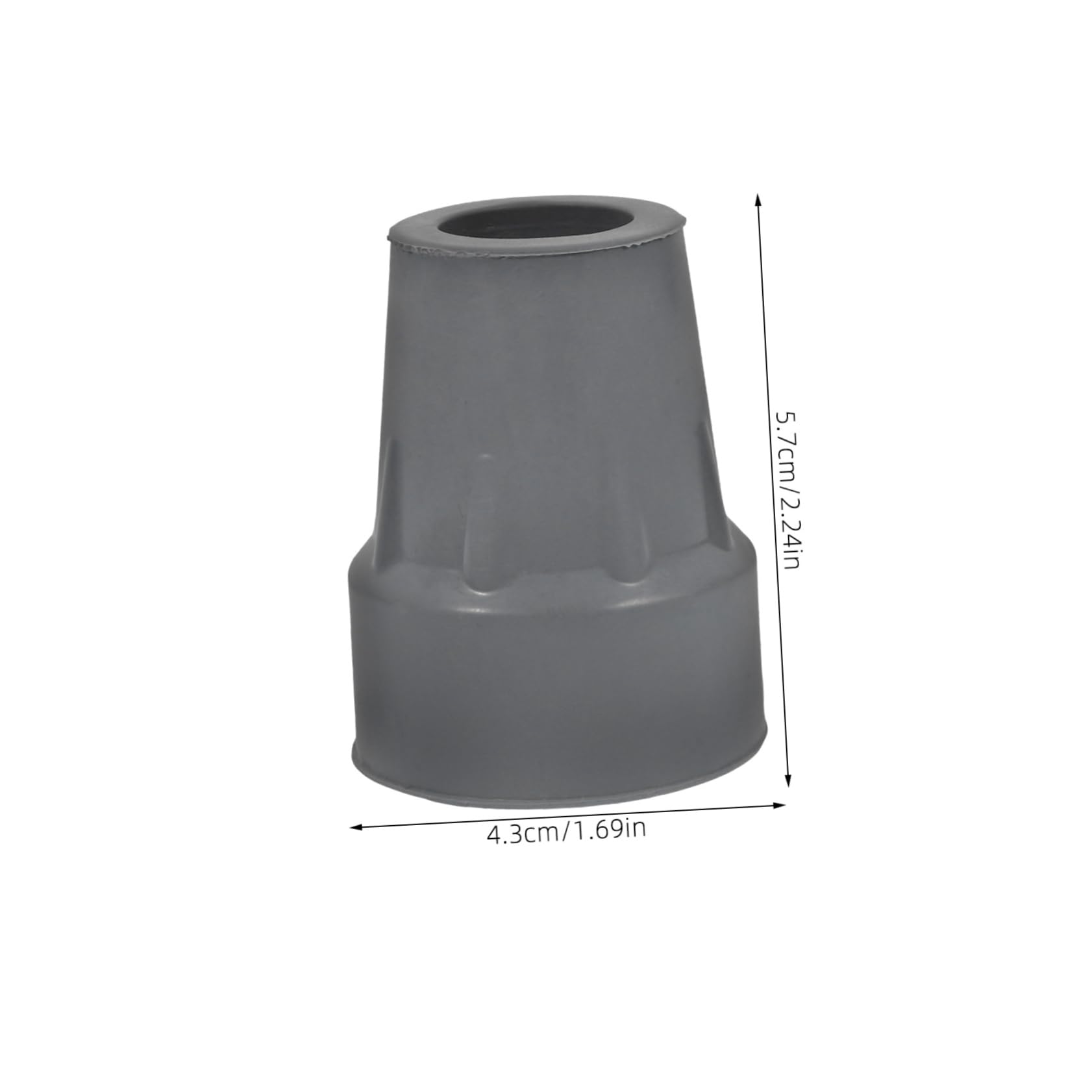 BUTIFULSIC 6pcs Crutches Walking Cane Tips Crutch Pads for Armpit Cane Replacement Tips Standing Cane Tip Walking Canes End Tips Crutch Anti Slip Foot Pads Chair Stoppers Grey Rubber