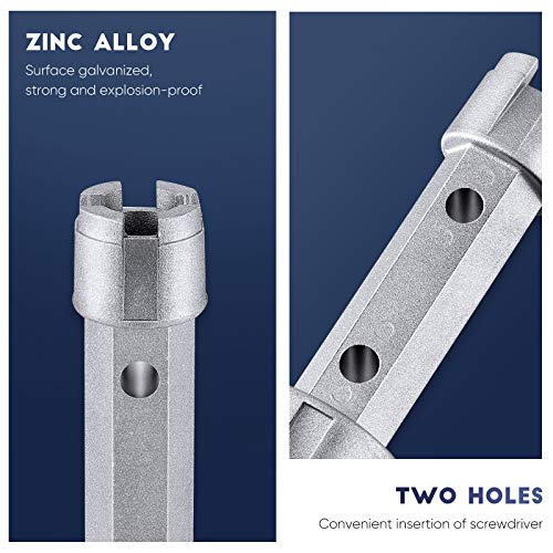 Tub Drain Wrench Tub Dual Ended Drain Wrench Drain Remover Tool Zinc Alloy Wrench for Bathroom and Bathhouse