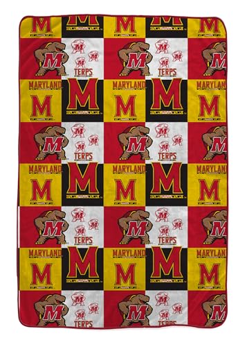 Pegasus Sports NCAA Maryland Terrapins Graphic Grid Ultra Cozy Oversized Blanket