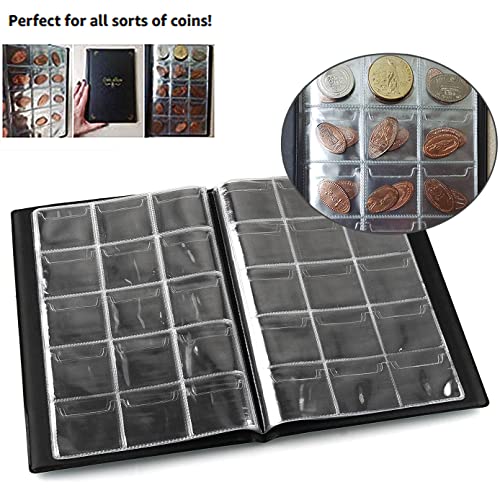 CenterZ 150 Pockets Coin Album, Penny Collecting Book, Souvenir Coins Collection Holder, Ideal for Pressed Pennies Passport, Hobby Coin Collector, Money Specie Display Storage Case (English, Blue) by CenterZ - Image 5