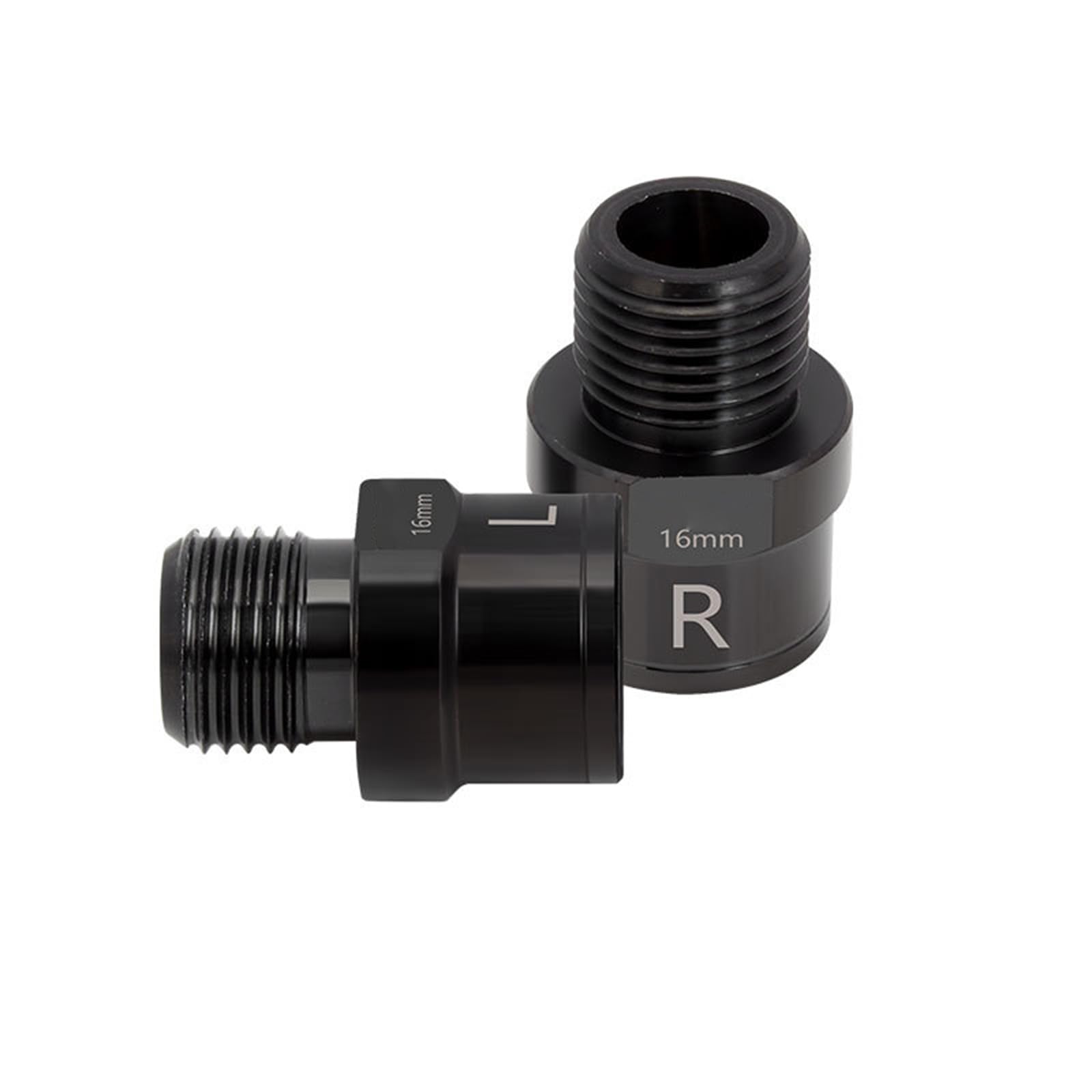 RIVDEE 1 Paar Fahrrad-Pedalverlängerung, Titanlegierung, 16mm/20 mm verlängerte Spindel, Mountainbike Pedal Extender, Schwarz