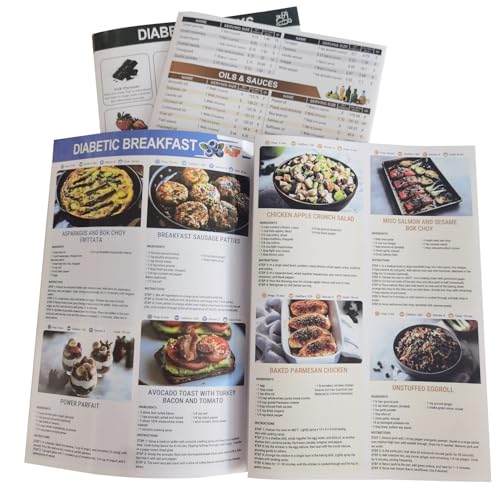 Leitfaden für gesunde Diabetic Food Mahlzeit, 3-Pieces-Listenliste, diabetische umfassende Handbuch für gesunde Ernährung, nährstoffreiche Lebensmittelauswahl, täglicher Mahlzeitplaner für mittlere Al