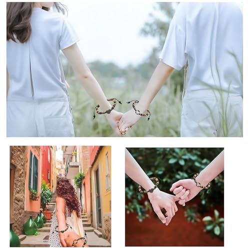 Image of KIDZVEFUN Mother Daughter Bracelets, Matching Bracelets for Mommy Daughter Son Friend Ship Christmas Day Presents Touch Permanent Gift Mother's Day