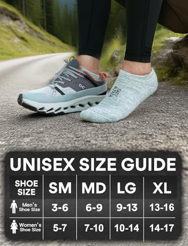 Image of Juclise Alpaca Wool Lightweight No Show Hiking Socks Breathable Moisture Wicking Cushioned Anti Blister Merino Outdoors