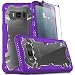 Samsung Galaxy S8 Case, Zizo Proton 2.0 Case [Military Grade Drop Tested] with Tempered Glass Screen Protector for Galaxy S8 Purple/Clear 