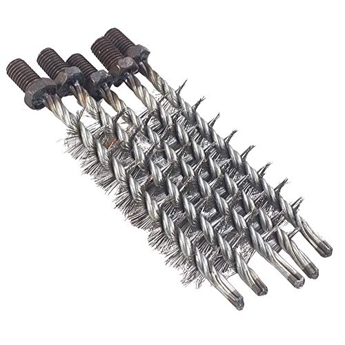 Utoolmart チューブブラシ ワイヤーブラシ ワイヤーチューブブラシ 直径25mm ブラシの長さ100mm 5個入り スパイラルブラシ 鋼線 金属ブラシ スパイラル型 チューブクリーニングブラシ パイプブラシ クリーニング