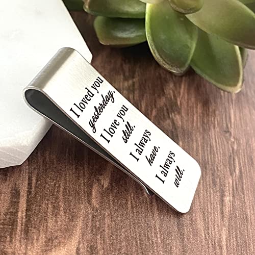 I Love You Silver Stainless Steel Money Clip for Husband Boyfriend Spouse4
