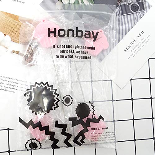 Honbay 4Pcs Reusable Stainless Steel Cake Tester Needle Metal Cake Probe Tester Skewer Needles With Silicone Handle For Bread Biscuit Muffin Pancake Baking (7.87") #TOP6