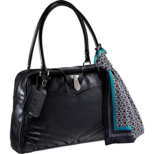 2 in 1 Ultrahyde 15-inch Black Women's Business Laptop Bag Cum Purse with Scarf