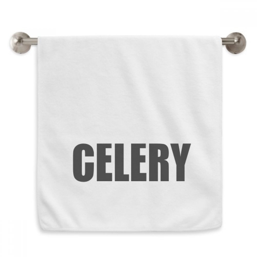 Serviette de toilette céleri 13x29 pouces en tissu blanc moelleux pour le visage