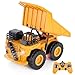 Highttoy Camion Volquete Teledirigido, Camion Juguetes Niños Vehículo de Construcción Dumper RC 6 Canales Escala 1:24 con Luz y Sonido