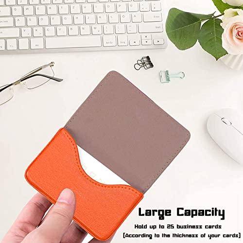 Waylipun Business Card Holder, PU Leather Business Card Case - Image 2