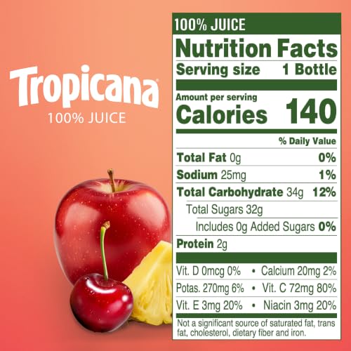 Image of Tropicana Fruit Medley 100% Juice, Single Serve, 24-pack, 10 fl oz bottles