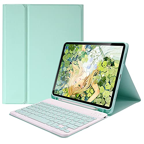 IPT iPad用 Bluetoothキーボード付き ケース iPadケース 保護カバー マグネット分離式 ワイヤレスキーボード付き パステルカラー カラフル ◇TTMP-88 iPadPro11インチ