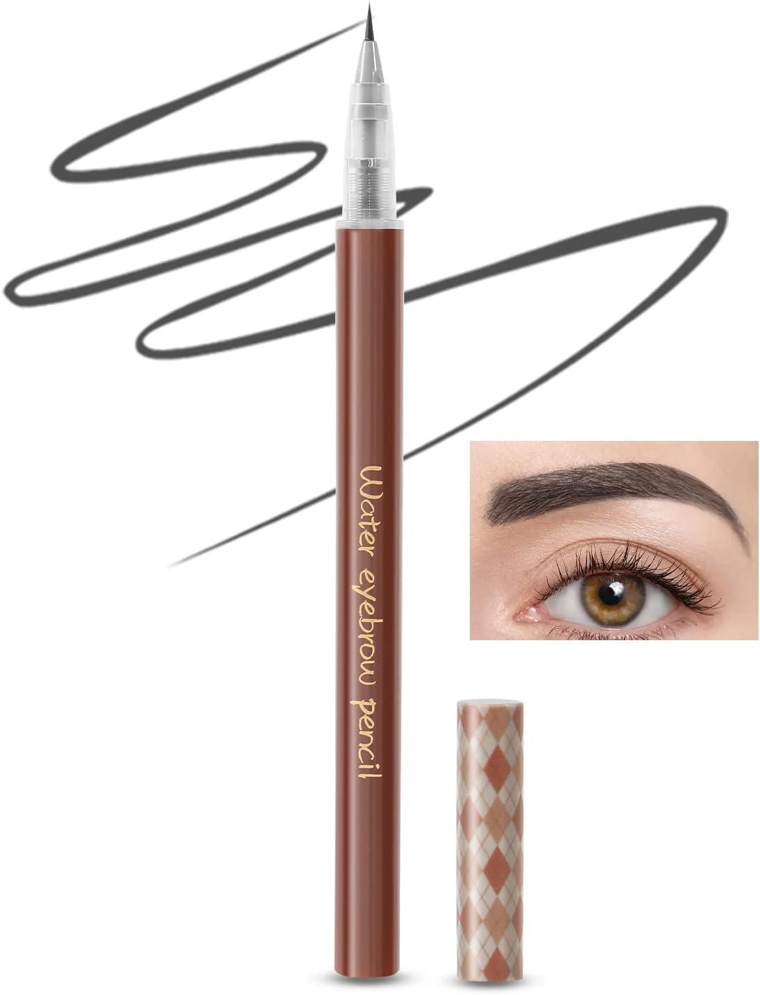 Liquid Eyebrow Pen, Micro Brow Pen-0.01mm Precision Tip, Eyebrow Filler Pencil Creates Natural Eyebrow Makeup Long Lasting