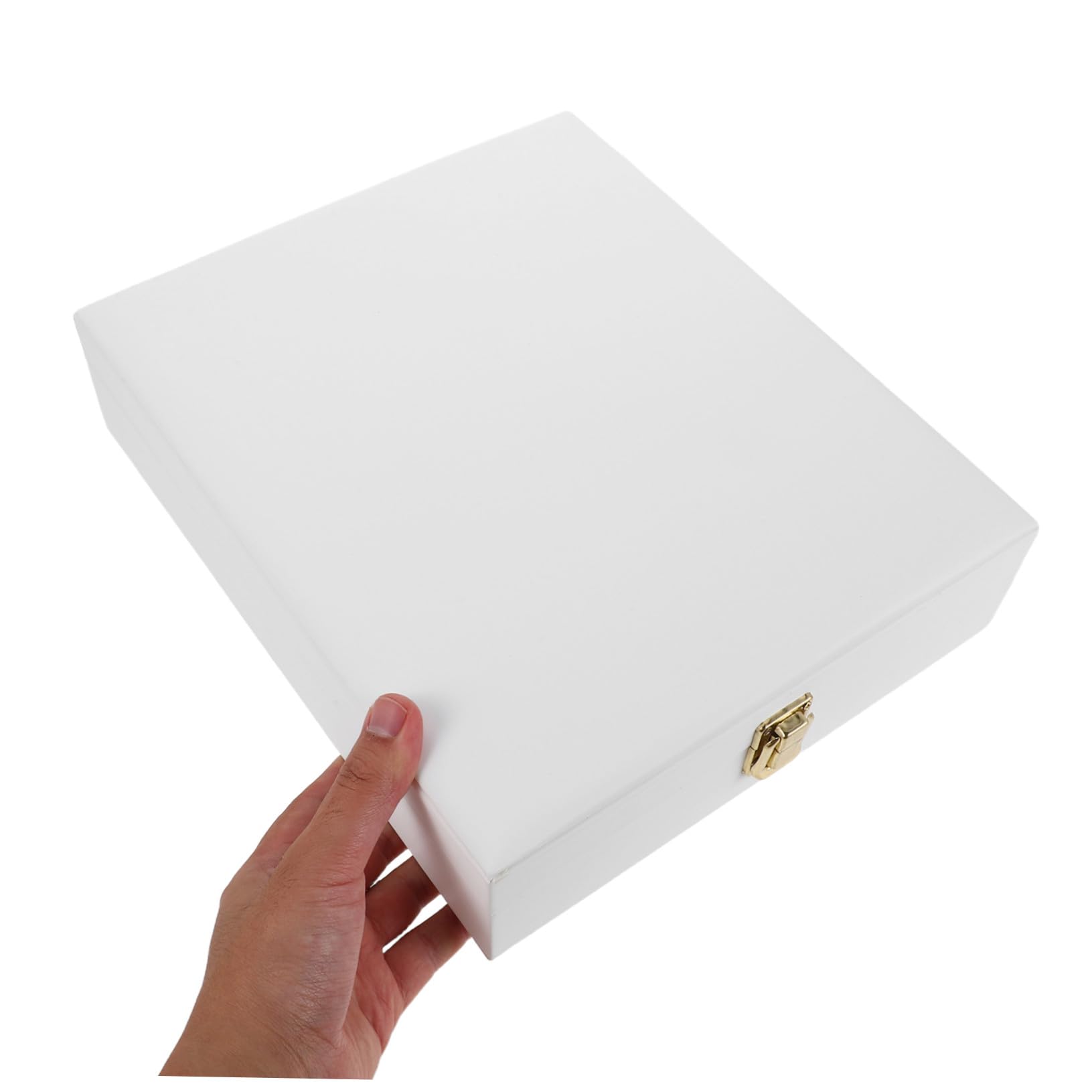 minkissy Eleganckie Etui Biżuterię z Pokrywą Organizer Naszyjniki Bransoletki Kolczyki i Pierścionki Praktyczne Pudełko Do Przechowywania Zestawów Biżuterii Podróż i Ś Białe PU